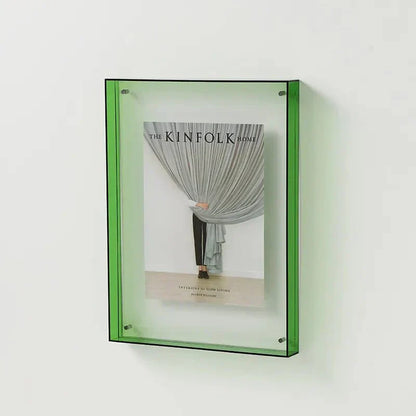 Acrylic photo frame with a vibrant color finish, perfect for modern wall or tabletop display, showcasing a stylish and contemporary design. 6