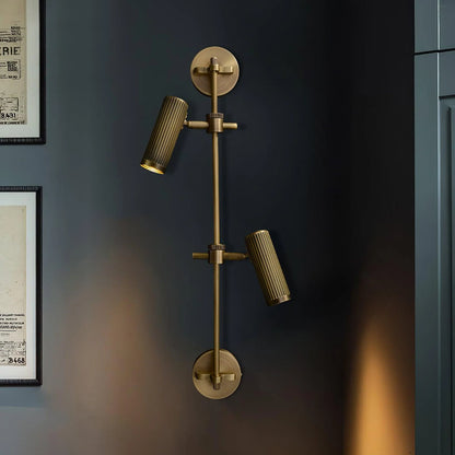Adjustable wall light with a stylish bronze finish, featuring a durable brass and metal structure, perfect for modern sconces in contemporary home decor. 7