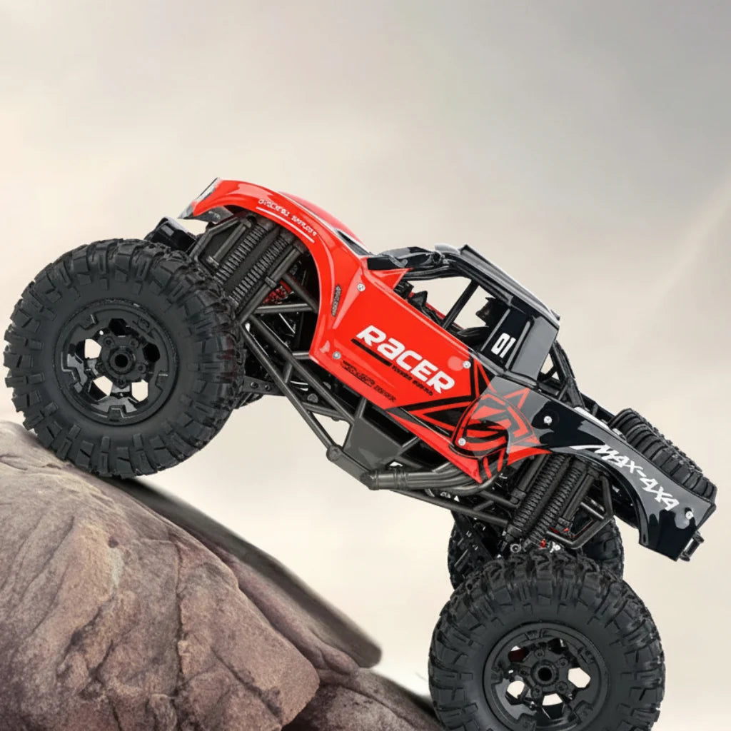 Amphibious RC Monster Truck featuring 4WD and IP66 waterproof design, perfect for all-terrain adventures, showcasing rugged tires and a powerful 6