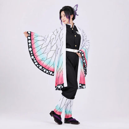 Anime Kimono Cosplay Costume featuring a stylish coat, shirt, pants, belt, and leg strap, ideal for Halloween and cosplay conventions. 1