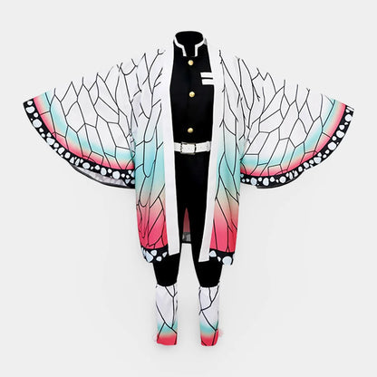 Anime Kimono Cosplay Costume featuring a stylish coat, shirt, pants, belt, and leg strap, ideal for Halloween and cosplay conventions. 2
