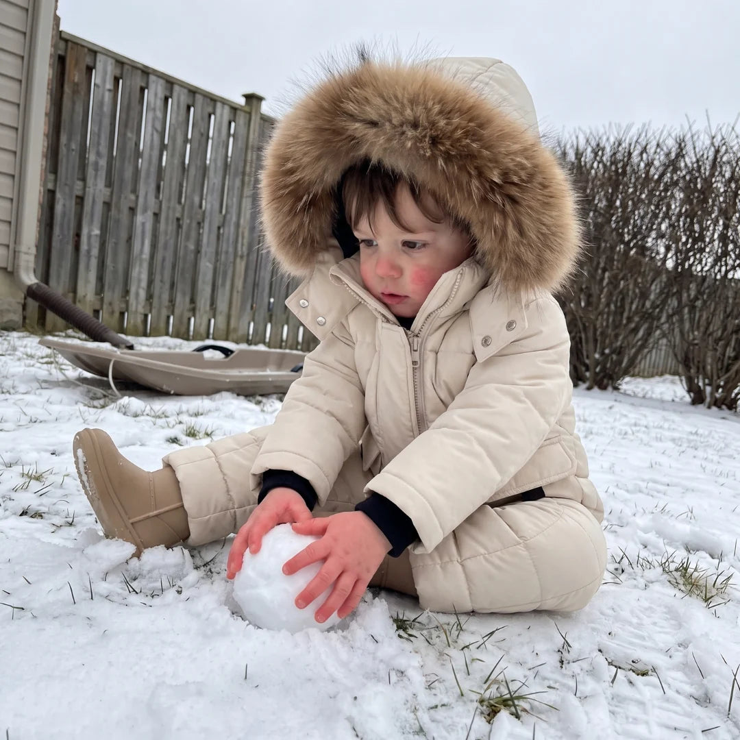 Baby puffer jacket set with full padding, designed for cold weather, suitable for children aged 9 months to 4 years, featuring a warm winter 17