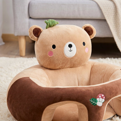Baby Sitting Support Seat featuring a 360° stability design, crafted with soft cotton wraparound material for comfort and safety. Ideal for infants learning to sit 6