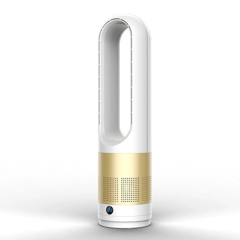 Bladeless air cooler featuring 3-in-1 cooling and purification, designed for quiet operation and equipped with 90° oscillation for optimal airflow 8