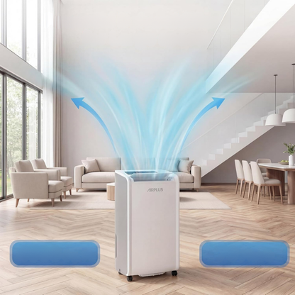 High Capacity Dehumidifier for Large Rooms with Continuous Drainage – 70 Pints Per Day, Energy Efficient, Quiet Operation