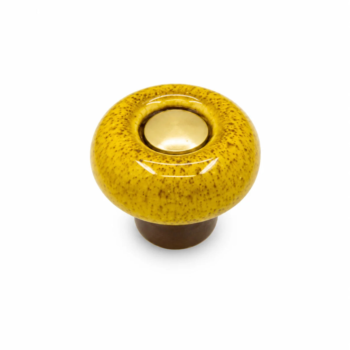 Ceramic cabinet knob with a smooth finish, perfect for modern kitchen cupboard handles, featuring easy installation and available in two sizes. 10