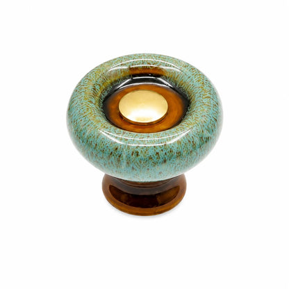Ceramic cabinet knob with a smooth finish, perfect for modern kitchen cupboard handles, featuring easy installation and available in two sizes. 3