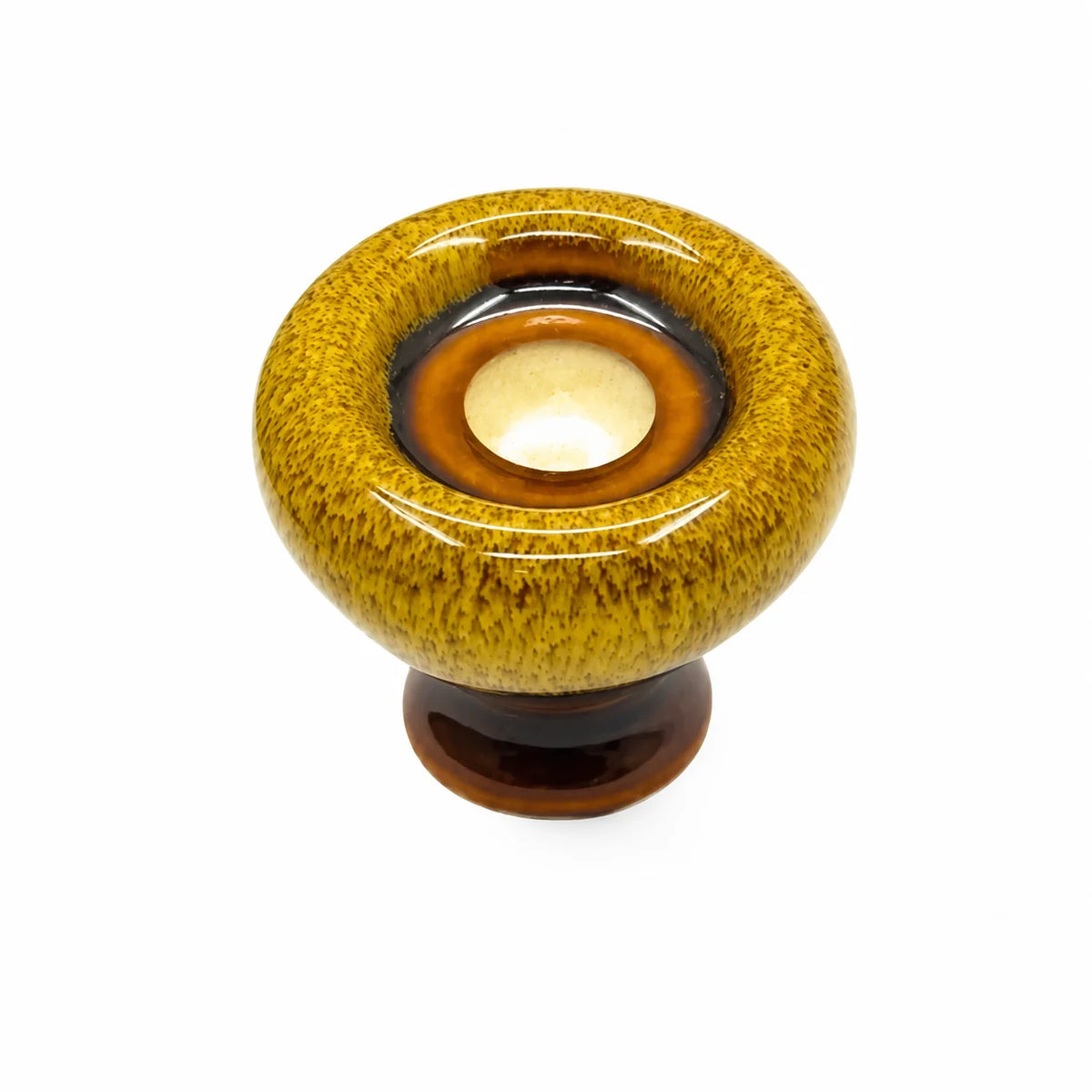 Ceramic cabinet knob with a smooth finish, perfect for modern kitchen cupboard handles, featuring easy installation and available in two sizes. 4