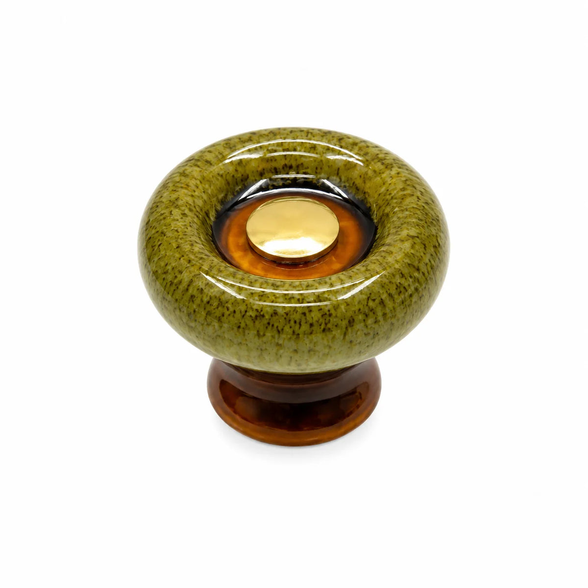 Ceramic cabinet knob with a smooth finish, perfect for modern kitchen cupboard handles, featuring easy installation and available in two sizes. 7