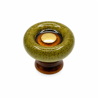 Ceramic cabinet knob with a smooth finish, perfect for modern kitchen cupboard handles, featuring easy installation and available in two sizes. 7