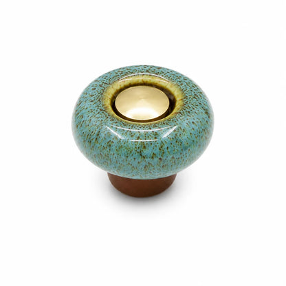 Ceramic cabinet knob with a smooth finish, perfect for modern kitchen cupboard handles, featuring easy installation and available in two sizes. 8
