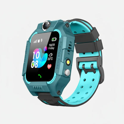 Children's smartwatch featuring GPS tracking, built-in camera, colorful design, and SOS safety button for enhanced safety and fun. 3