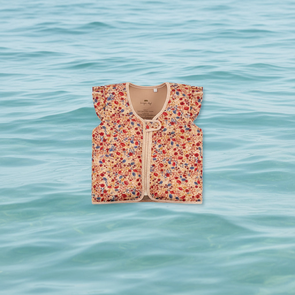 Children's Swim Vest with Adjustable Strap and Secure Closure, made of Neoprene and Polyester, designed for ages 2-5, providing safe float 0