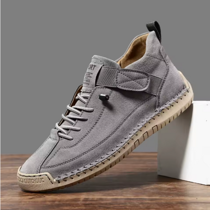 Comfort Support Sneakers featuring breathable leather and a convenient slip-on design, ideal for all-day wear and comfort. 10