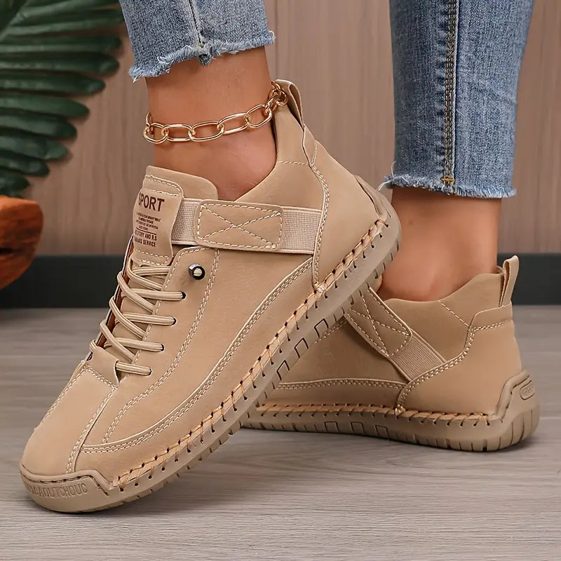 Comfort Support Sneakers featuring breathable leather and a convenient slip-on design, ideal for all-day wear and comfort. 6