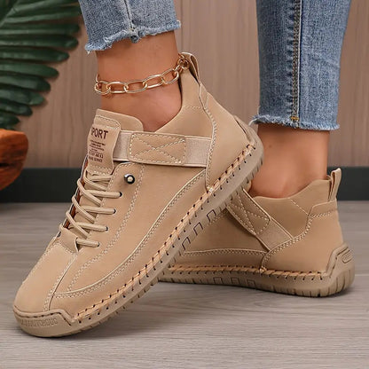 Comfort Support Sneakers featuring breathable leather and a convenient slip-on design, ideal for all-day wear and comfort. 6