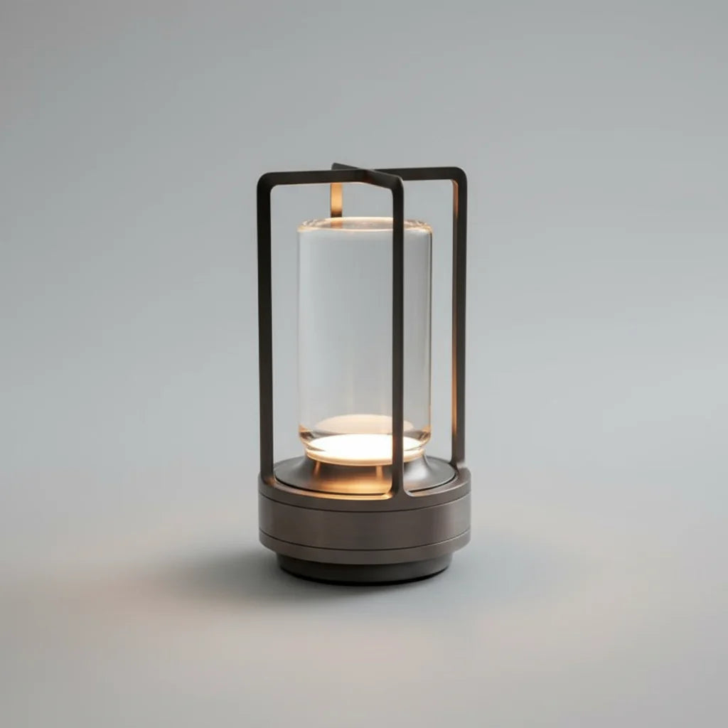 Cordless table lamp featuring a rechargeable LED design in Scandinavian style, available in gold, silver, and black finishes. 1