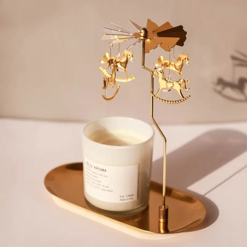 Decorative Candle Holder with Rotating Charms