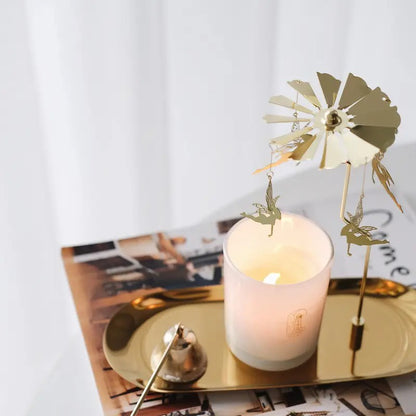 Decorative Candle Holder with Rotating Charms