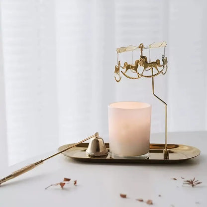 Decorative Candle Holder with Rotating Charms