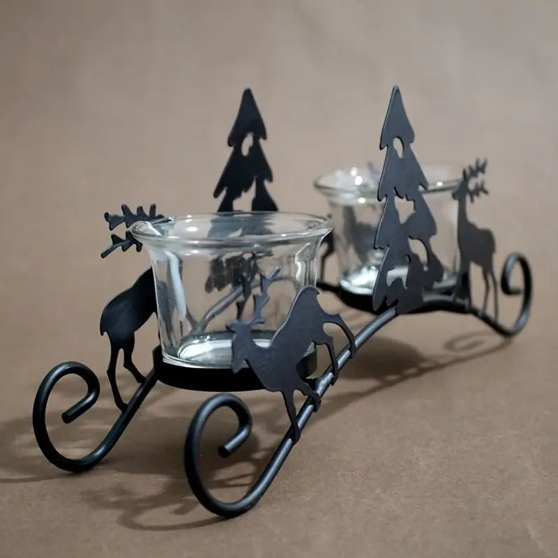 Decorative Sleigh Style Candle Holder