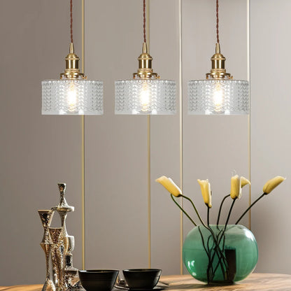 Vintage green glass pendant light with adjustable hanging feature, perfect for kitchen and dining areas, showcasing a stylish design that enhances home decor. 10