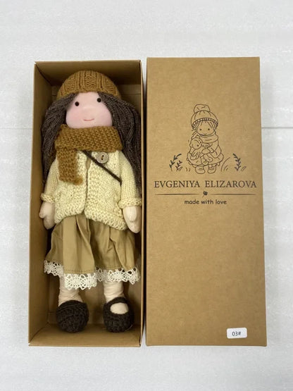 Handcrafted Waldorf doll made from soft fabric and sustainable materials, featuring a washable design, perfect eco-friendly toy for kids. 4