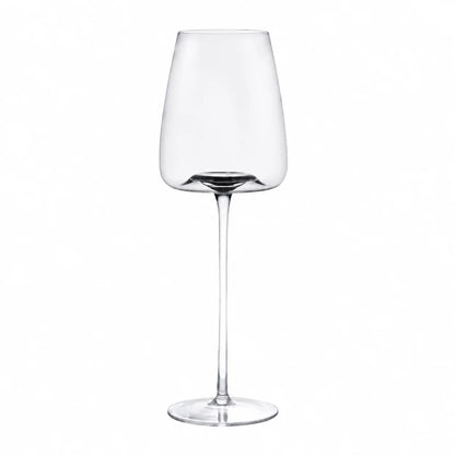 Handmade lead-free crystal wine glasses set featuring elegant clear stemware, perfect for serving red, white, and champagne. 9