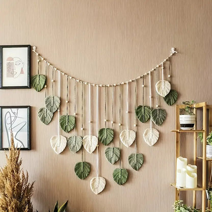Hanging Wall Art with Leaves