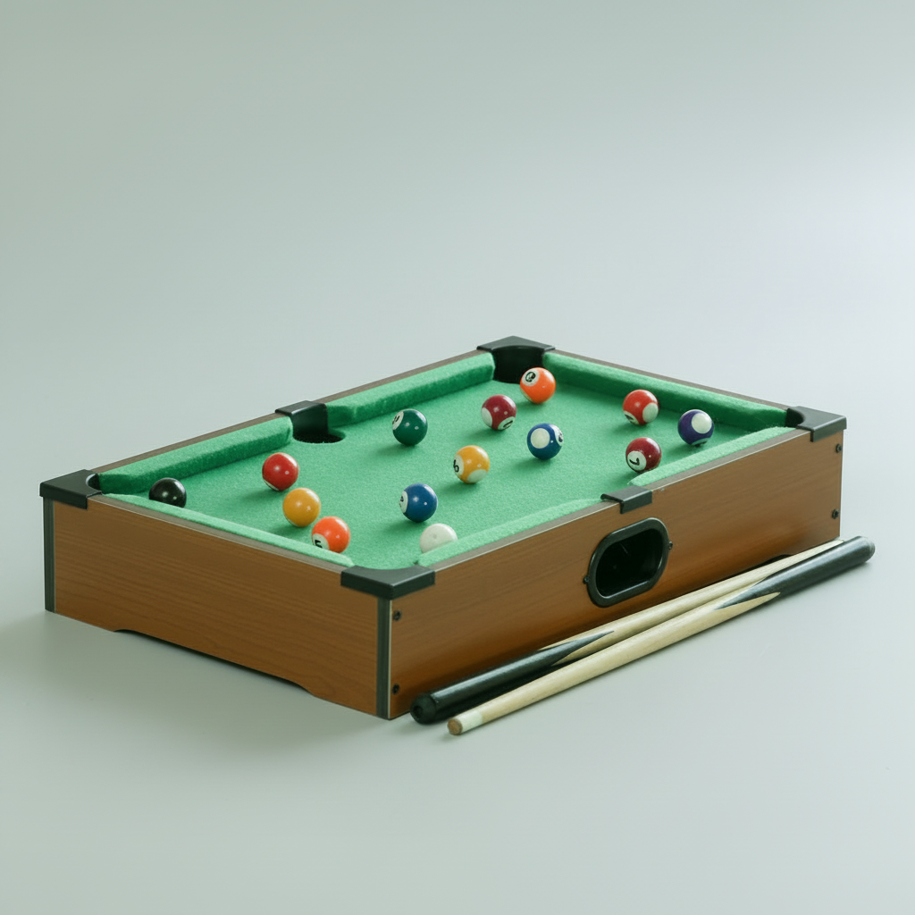 Interactive Cat Toy Billiard Game featuring a plush felt surface designed for indoor play, promoting mental stimulation and engagement for cats. 0