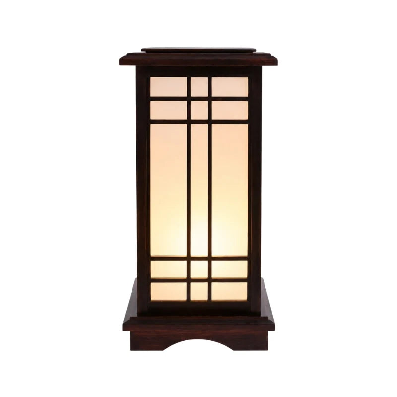 Japanese Shoji lamp featuring a warm glow and a stylish wood frame, ideal for enhancing the ambiance of living rooms or entryways with its elegant traditional design 4