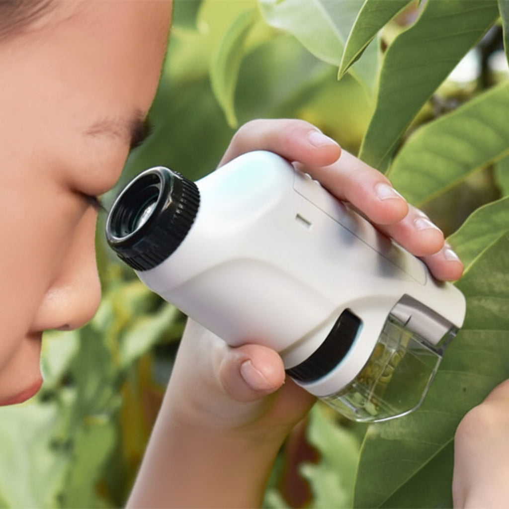 Kids Pocket Microscope for hands-on science exploration, featuring a compact design for portable educational use, ideal for young scientists to observe and study specimens. 4
