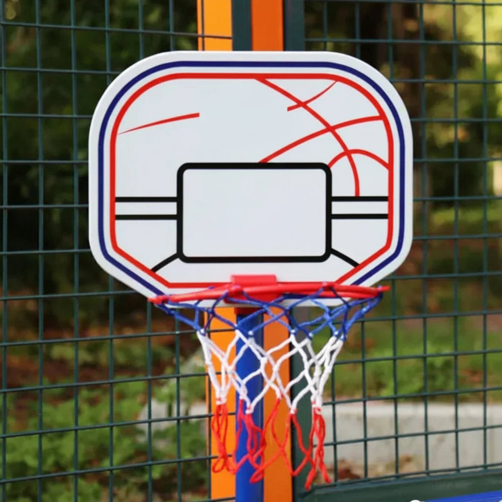 Kids sports toy set featuring soccer and basketball games made from durable, non-toxic ABS material, perfect for active outdoor play. 4
