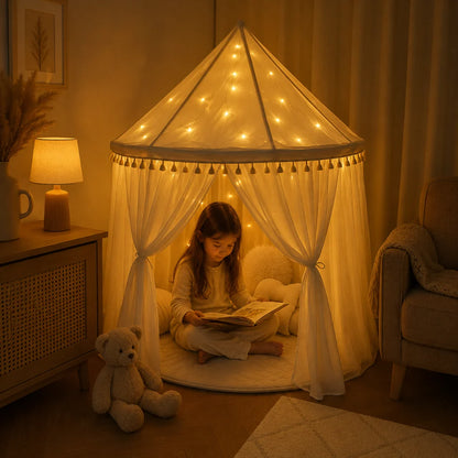 LED fairy lights USB-powered 1.5m strand in warm white, perfect for kids' play tents, providing a cozy and enchanting ambient lighting experience 0