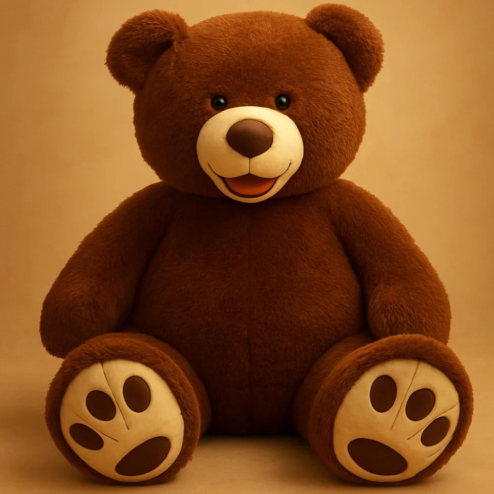 Large teddy bear with adjustable filling, featuring a soft plush exterior, perfect cuddly toy for kids and adults, ideal for hugs and comfort. 3