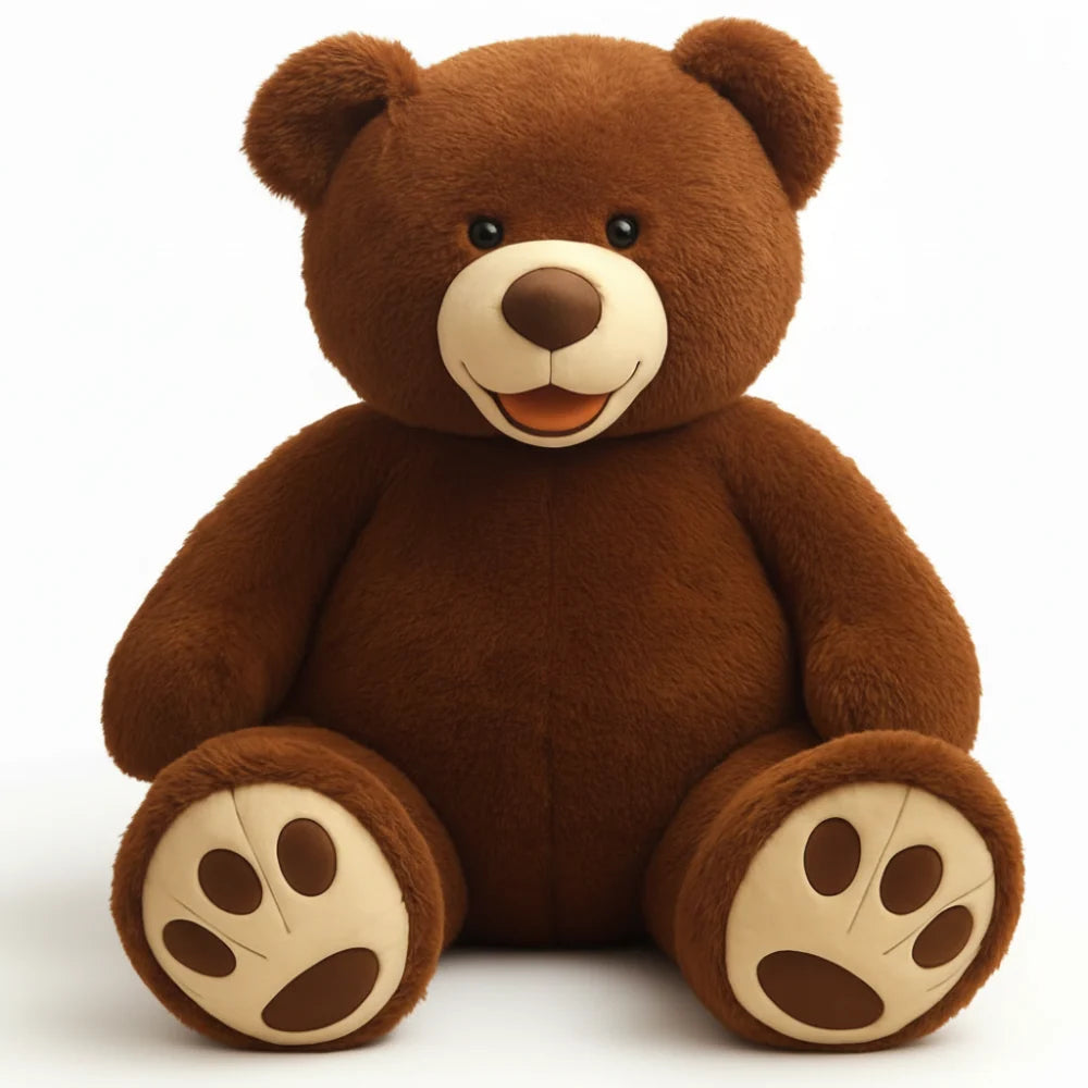 Large teddy bear with adjustable filling, featuring a soft plush exterior, perfect cuddly toy for kids and adults, ideal for hugs and comfort. 4