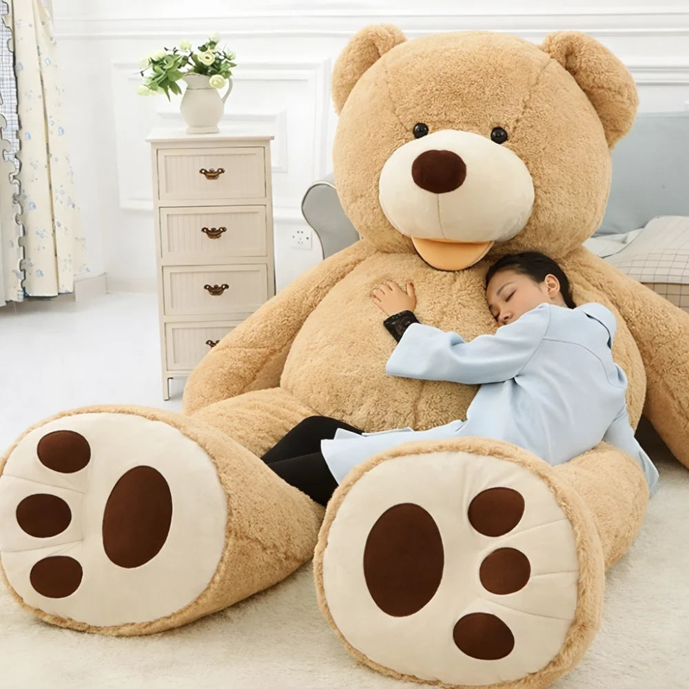 Large teddy bear with adjustable filling, featuring a soft plush exterior, perfect cuddly toy for kids and adults, ideal for hugs and comfort. 7