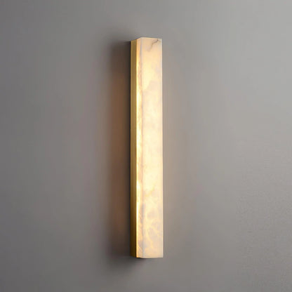 Modern linear wall light featuring integrated LED technology and an elegant alabaster design, suitable for versatile mounting and equipped with dimmable options for customizable ambiance. 8