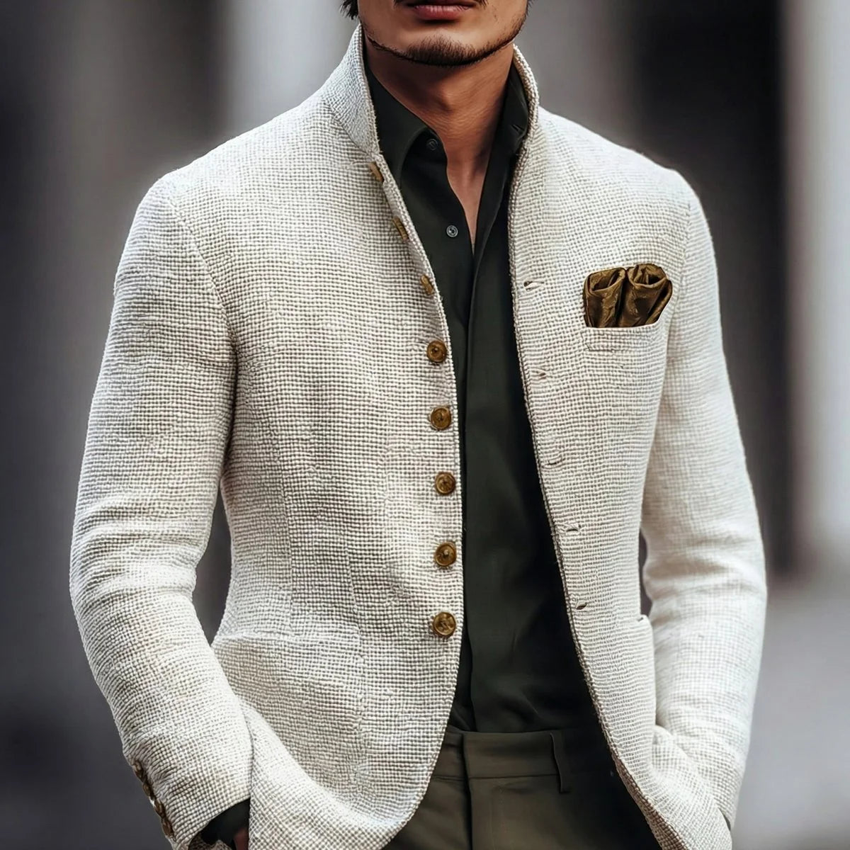 Men's tailored fit cardigan featuring a button placket, made from soft fabric for comfort, available in sizes S to 3XL, perfect for versatile 0