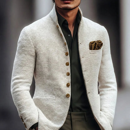 Men's tailored fit cardigan featuring a button placket, made from soft fabric for comfort, available in sizes S to 3XL, perfect for versatile 0