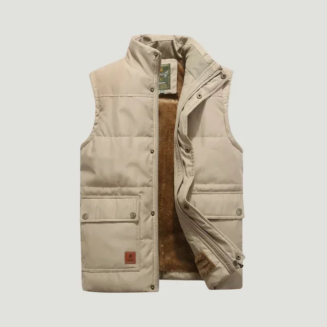 Men's gilet bodywarmer featuring lightweight insulation, perfect for versatile layering in both casual and smart outfits, showcasing a modern design and comfortable fit. 4