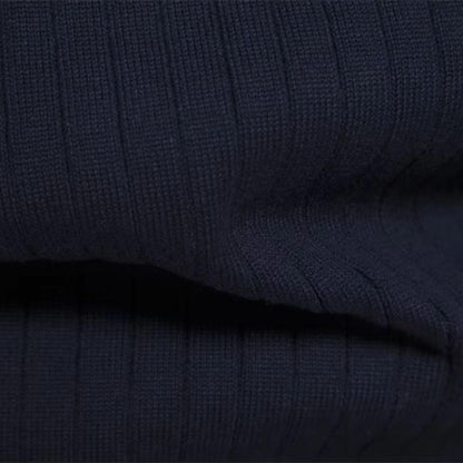 Men's lightweight half-zip sweater in a soft blue cotton-polyester blend, perfect for everyday wear. 4