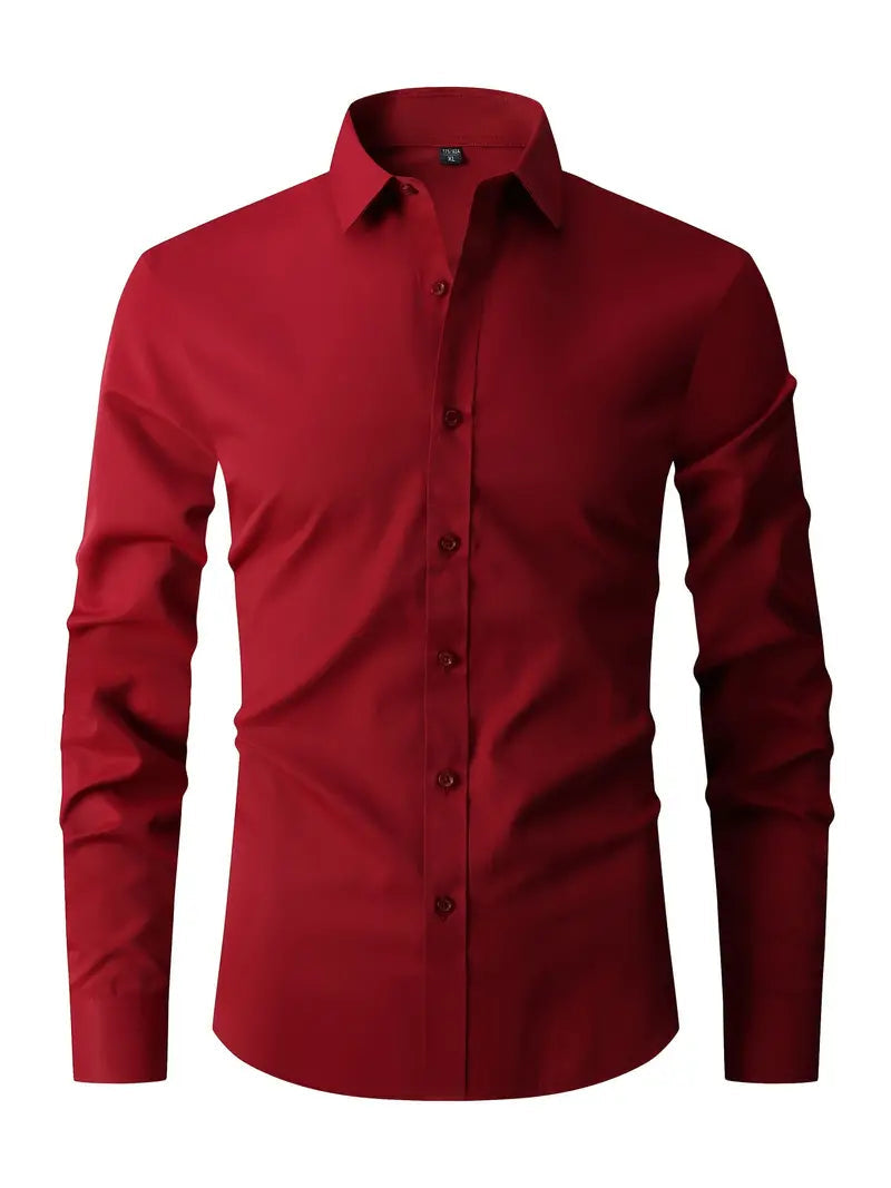 Men's long-sleeve shirt featuring breathable fabric and a modern fit, perfect for both formal and casual occasions. 4