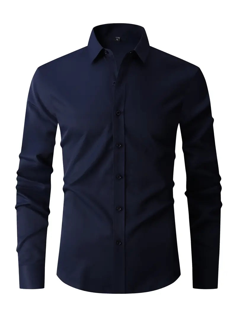 Men's long-sleeve shirt featuring breathable fabric and a modern fit, perfect for both formal and casual occasions. 5
