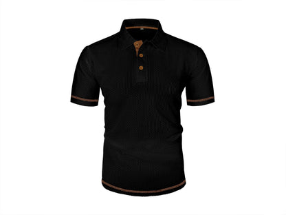 Men's Polo Shirt with Breathable Fabric and Knitted Texture – Modern Slim Fit Casual Top 8
