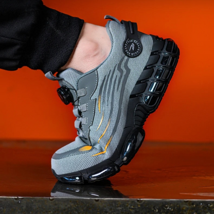 Men's safety work shoes featuring a non-slip grip and quick twist lock design, offering durability, slip resistance, comfort, and stability for all-day wear 4