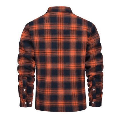 Men's Sherpa-Lined Plaid Jacket with Button-Down Front and Two Chest Pockets for Ultimate Comfort and Style 1