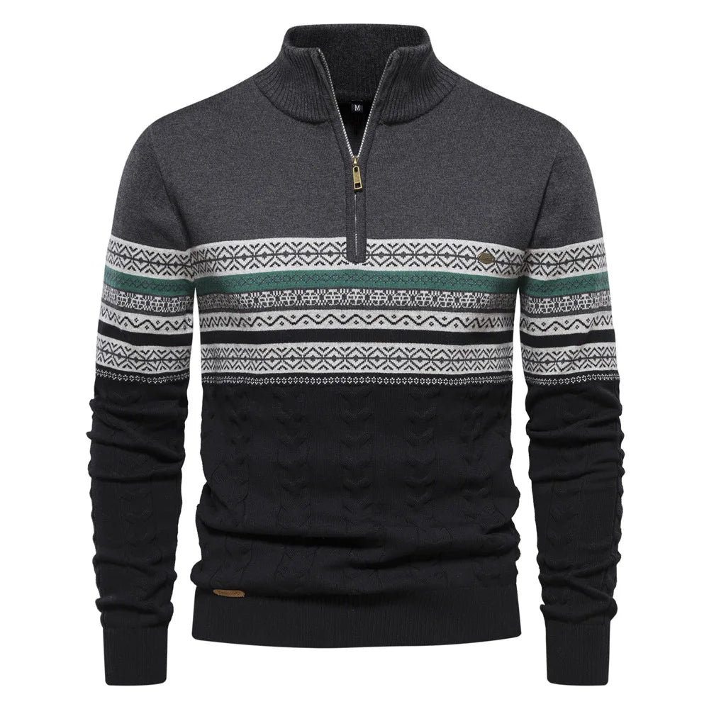 Men's sweater made from soft-knit fabric featuring a classic versatile design, perfect for everyday wear, providing warmth and comfort. 1