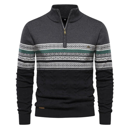Men's sweater made from soft-knit fabric featuring a classic versatile design, perfect for everyday wear, providing warmth and comfort. 1