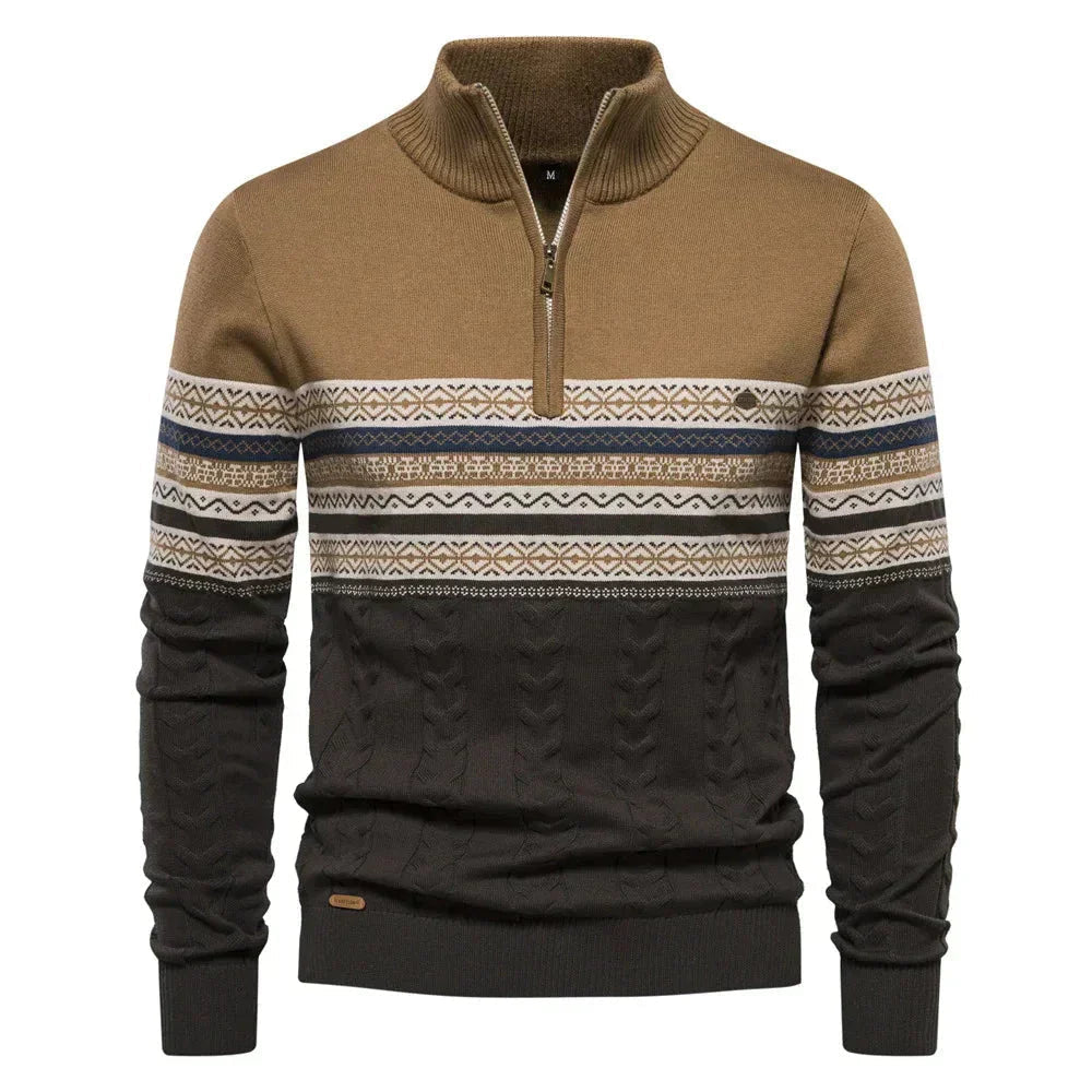 Men's sweater made from soft-knit fabric featuring a classic versatile design, perfect for everyday wear, providing warmth and comfort. 2